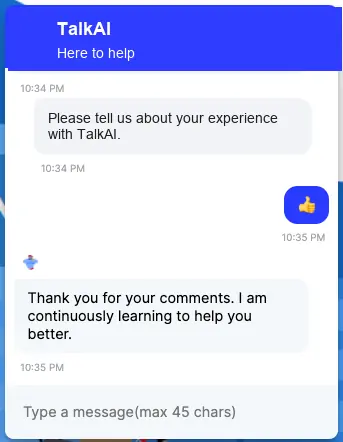 HelpDesk acknowledging employee feedback